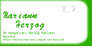 mariann herzog business card